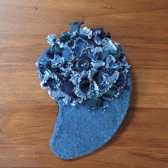 Upcycled denim fascinator - Picture 5 of 6